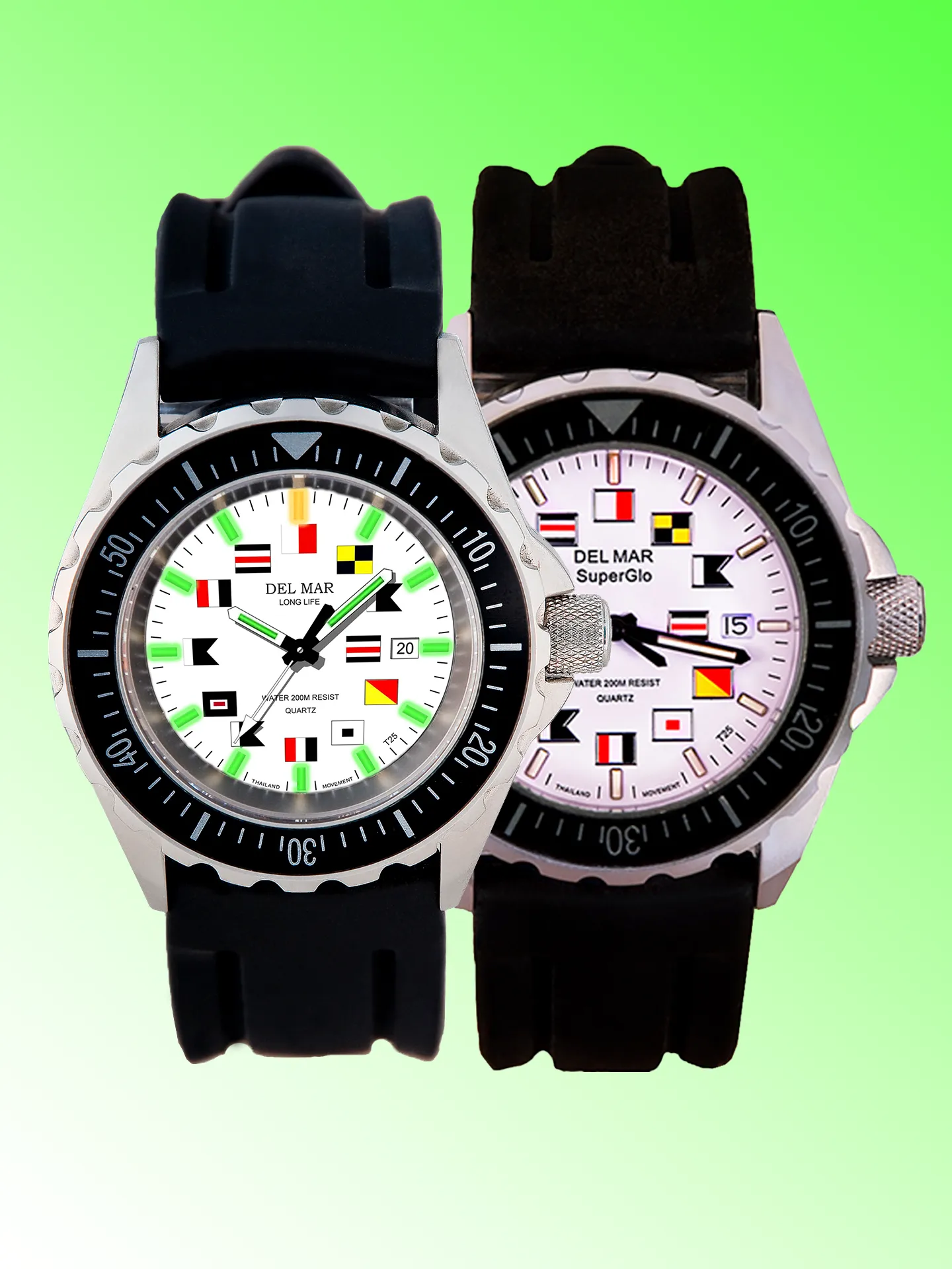 Super Glo Sports Strap White Nautical #50236