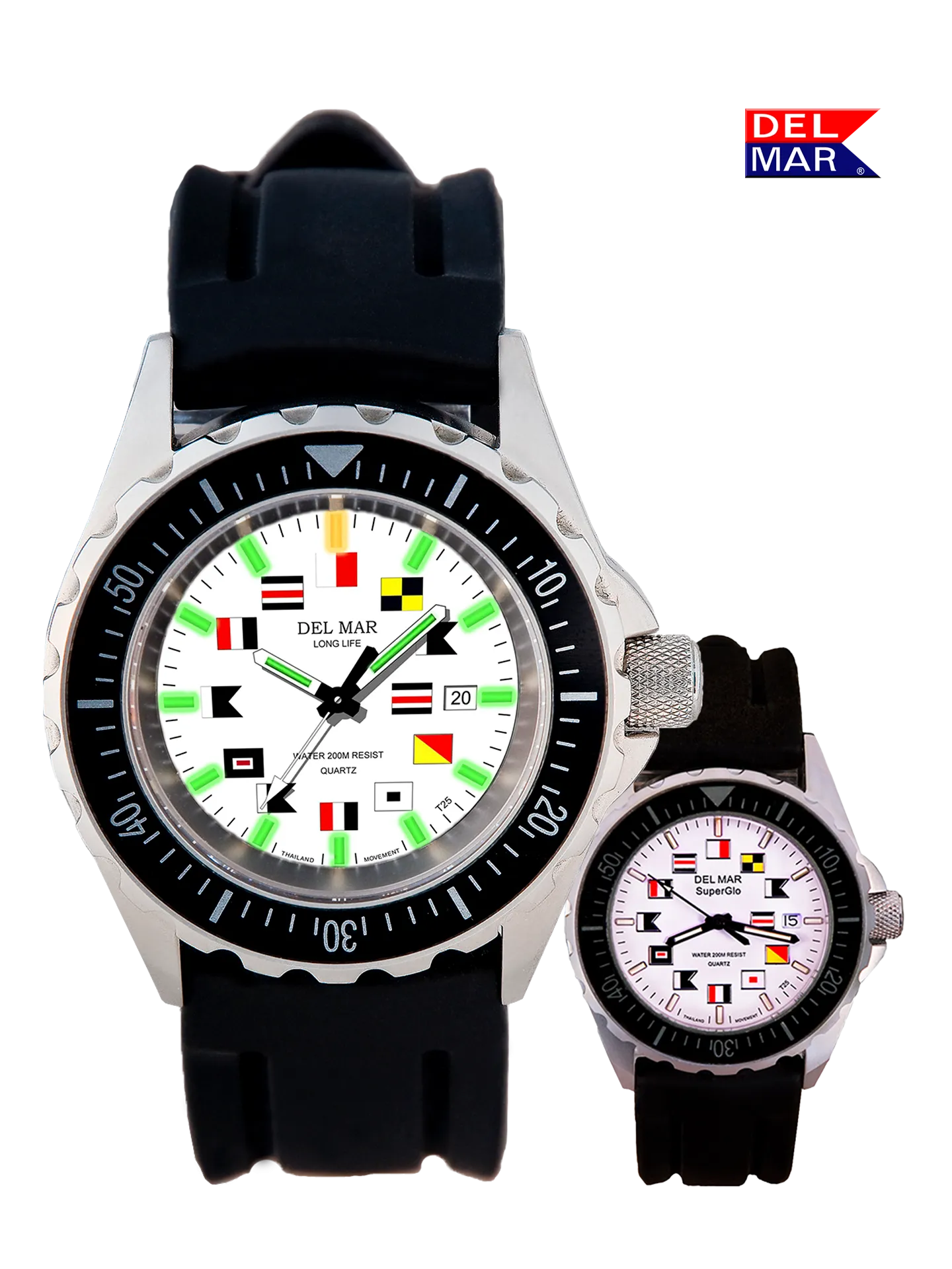Super Glo Sports Strap White Nautical #50236
