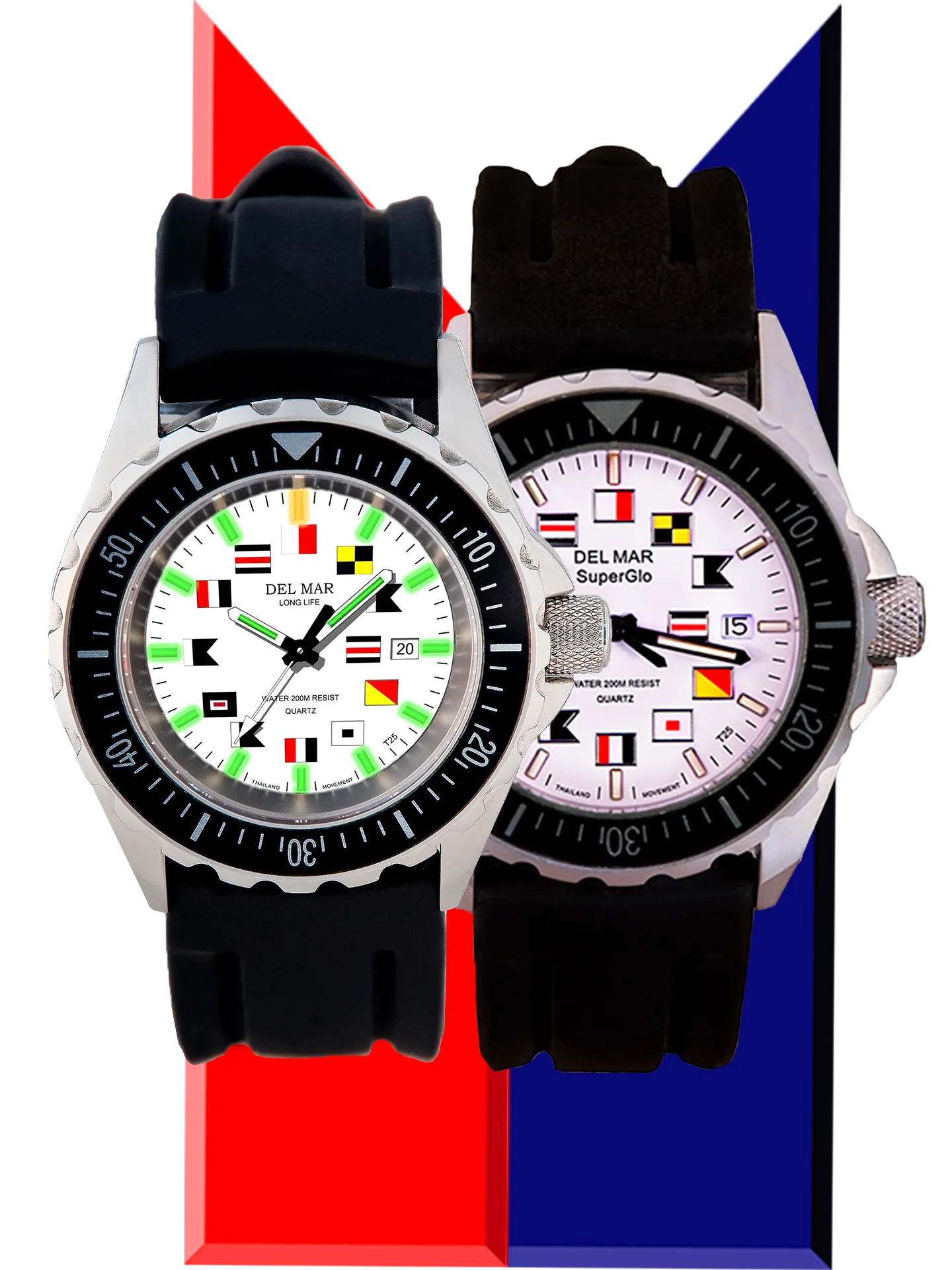 Super Glo Sports Strap White Nautical #50236