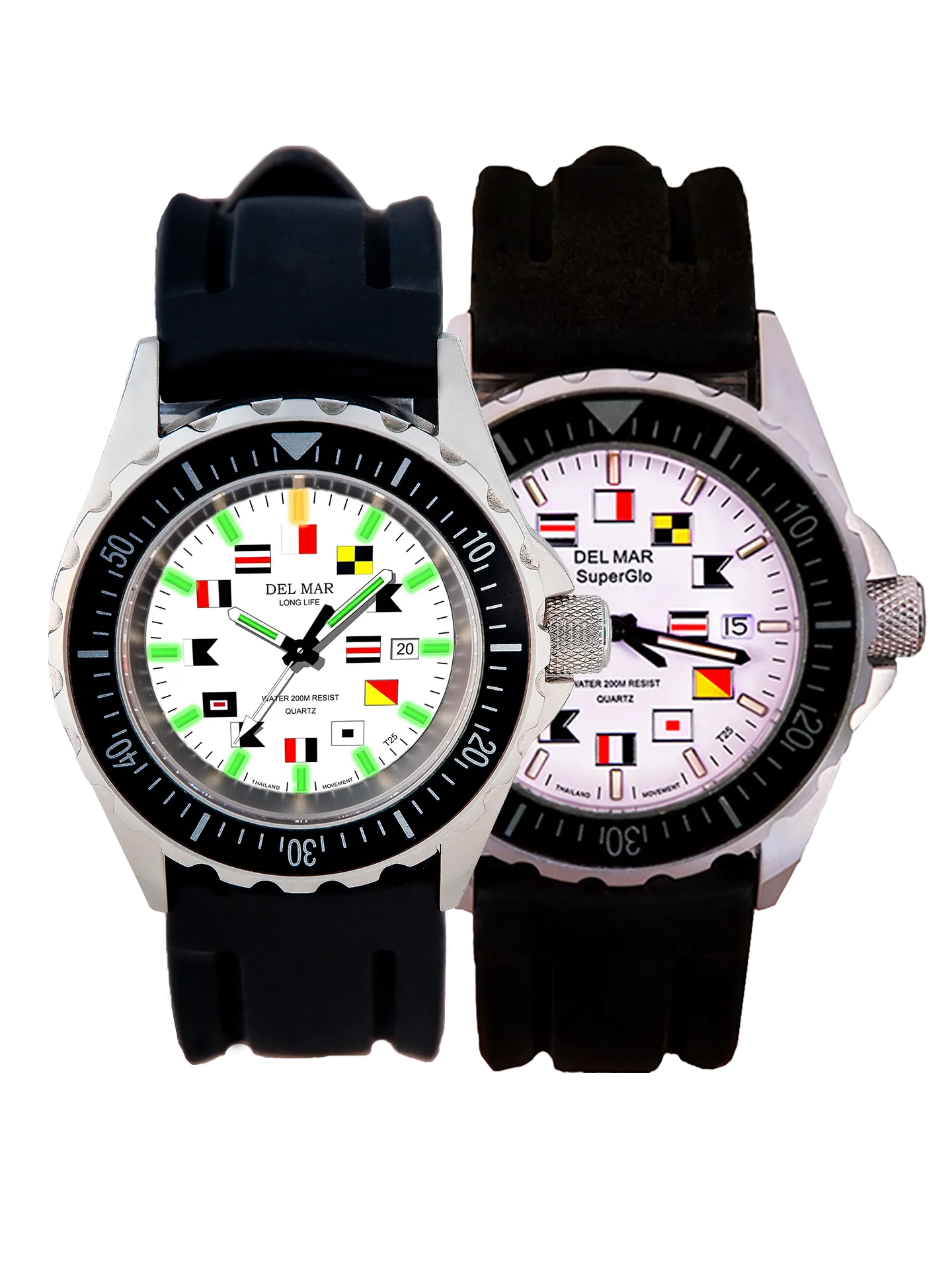 Super Glo Sports Strap White Nautical #50236