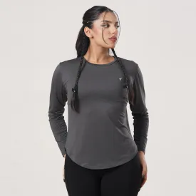 Tf-Premium Charcoal Full Sleeve Women Mesh Tee