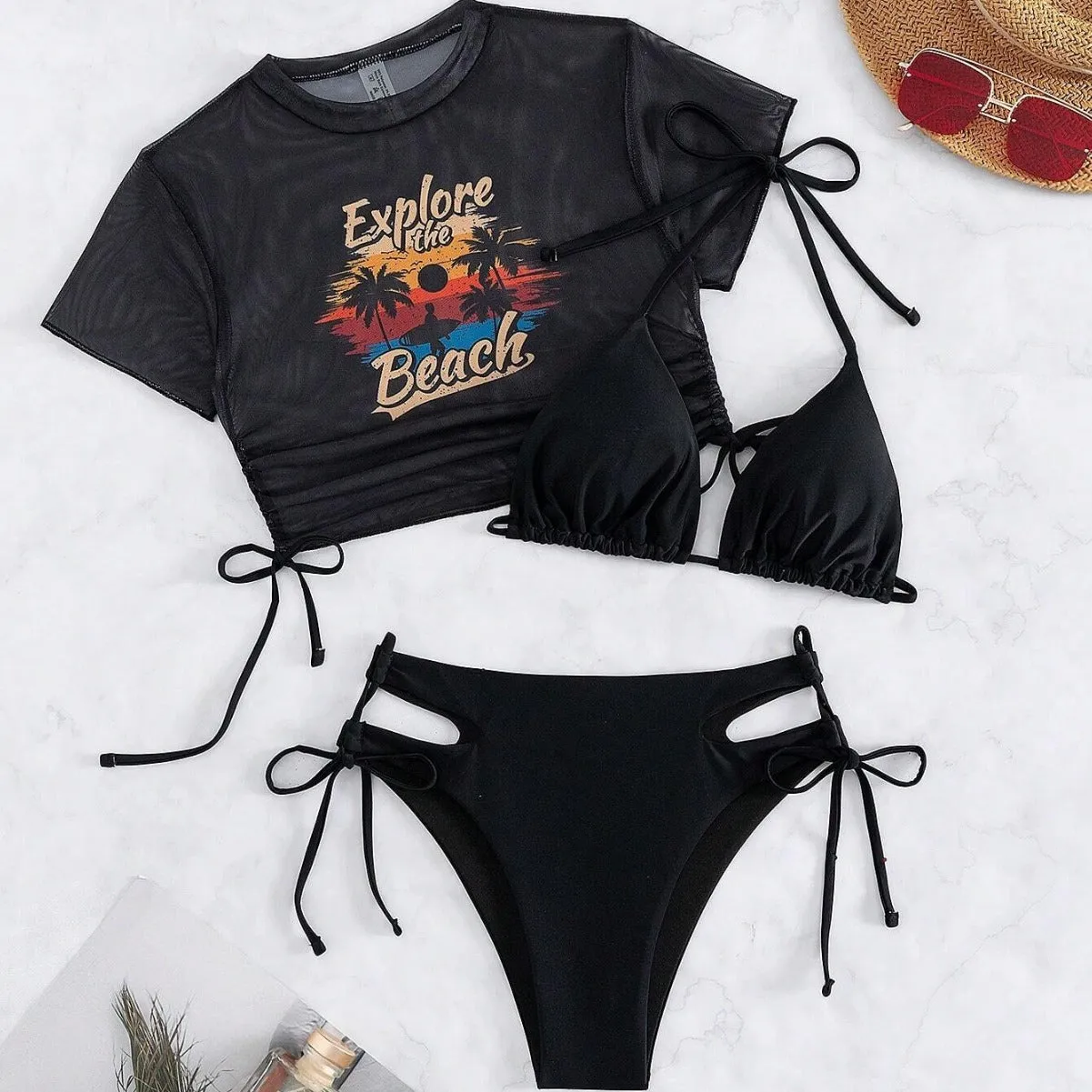 Three Piece Bikini Swimsuit