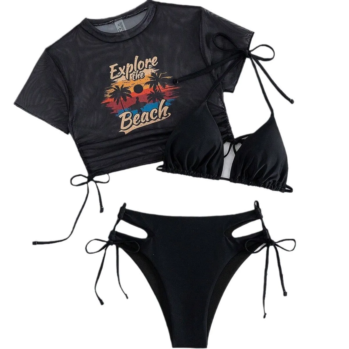 Three Piece Bikini Swimsuit