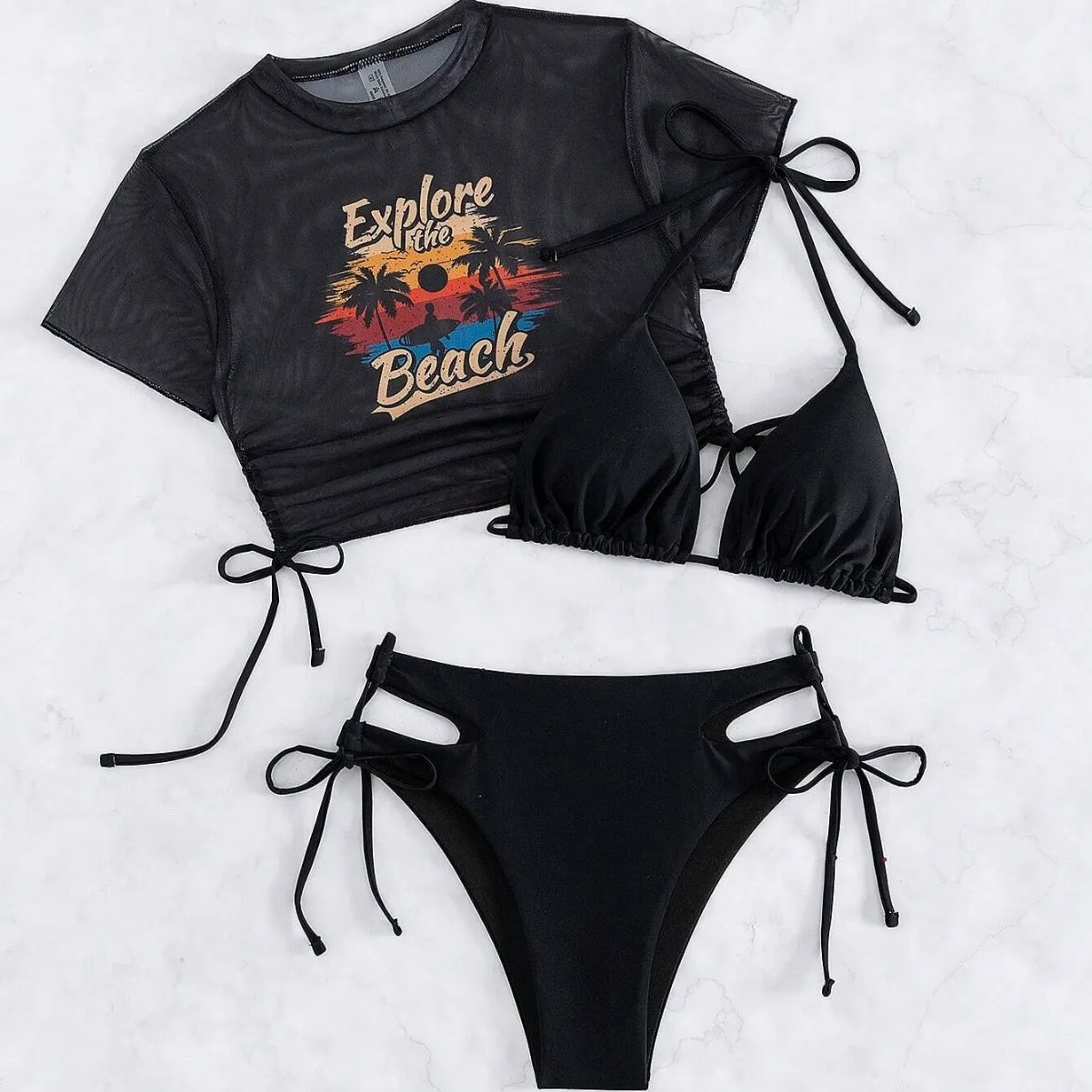 Three Piece Bikini Swimsuit