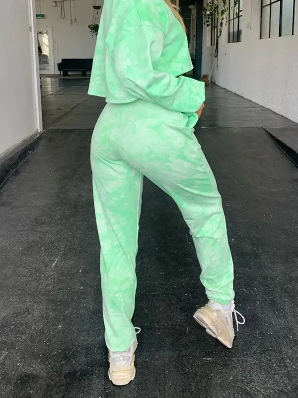 Tie Dye Tracksuit Two-Piece Outfit