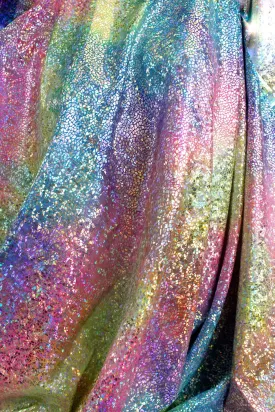 Unicorn Rainbow Avatar Spandex Fabric Sample