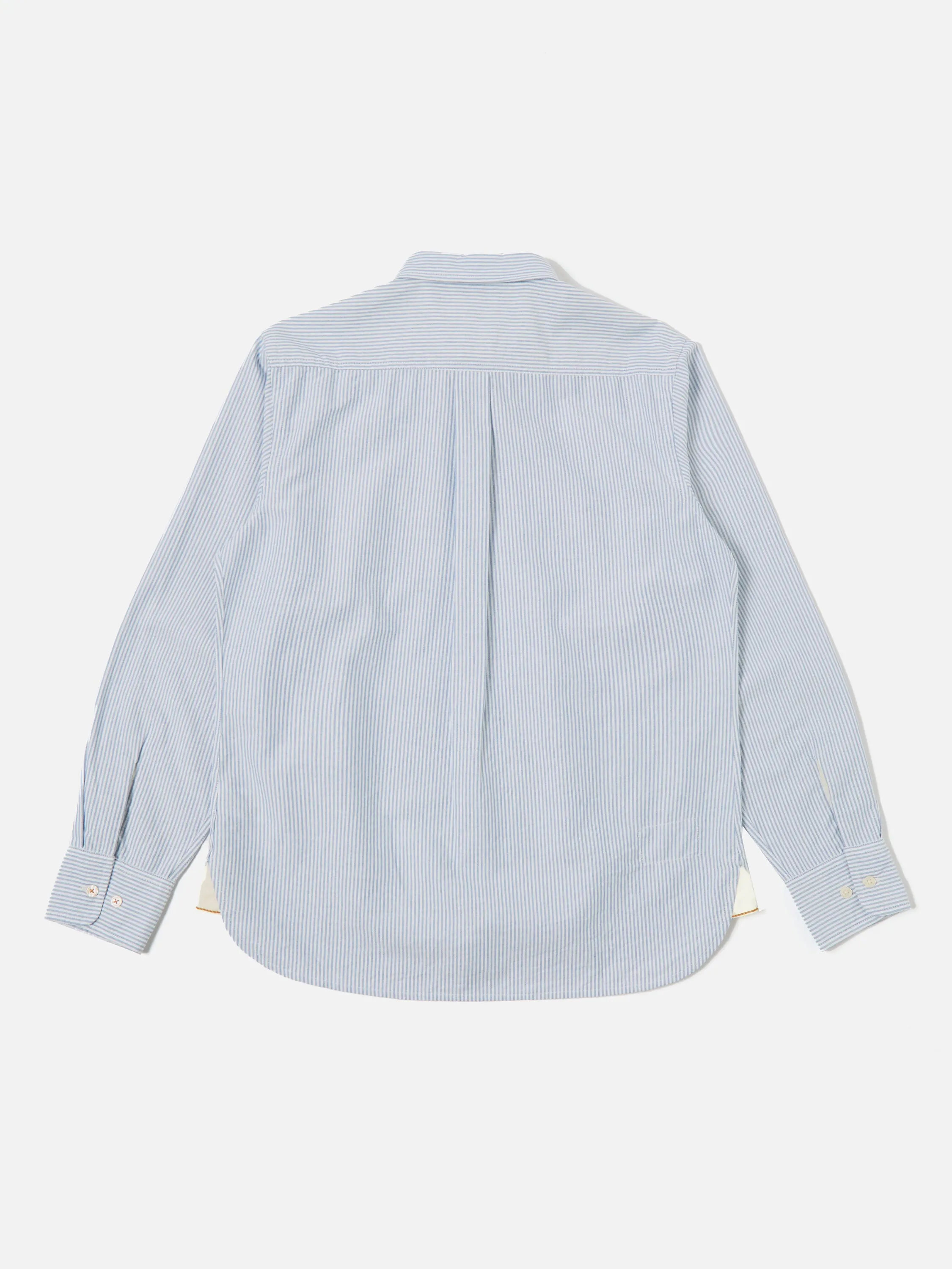 Universal Works Daybrook Shirt in Blue Oxford Stripe
