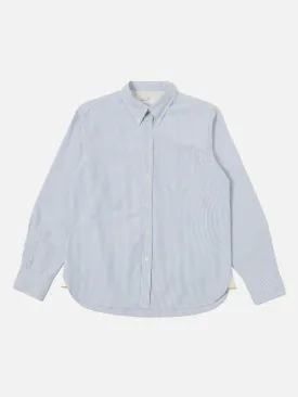 Universal Works Daybrook Shirt in Blue Oxford Stripe
