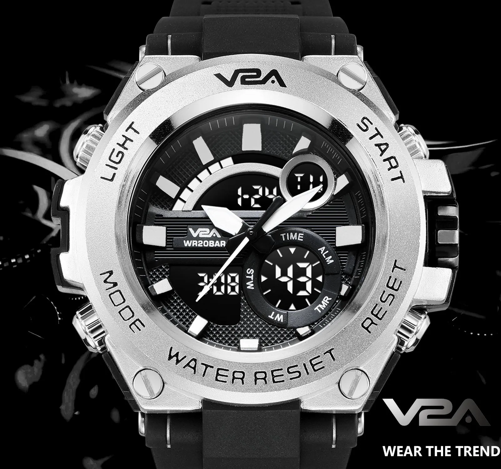 V2A Chronograph Analogue And Digital Sports Watch For Men and Boys