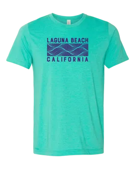 Wave Block Unisex T-shirt - Heather Sea Green