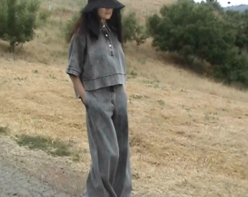 WIDE FLARE PANT - BLACK DENIM