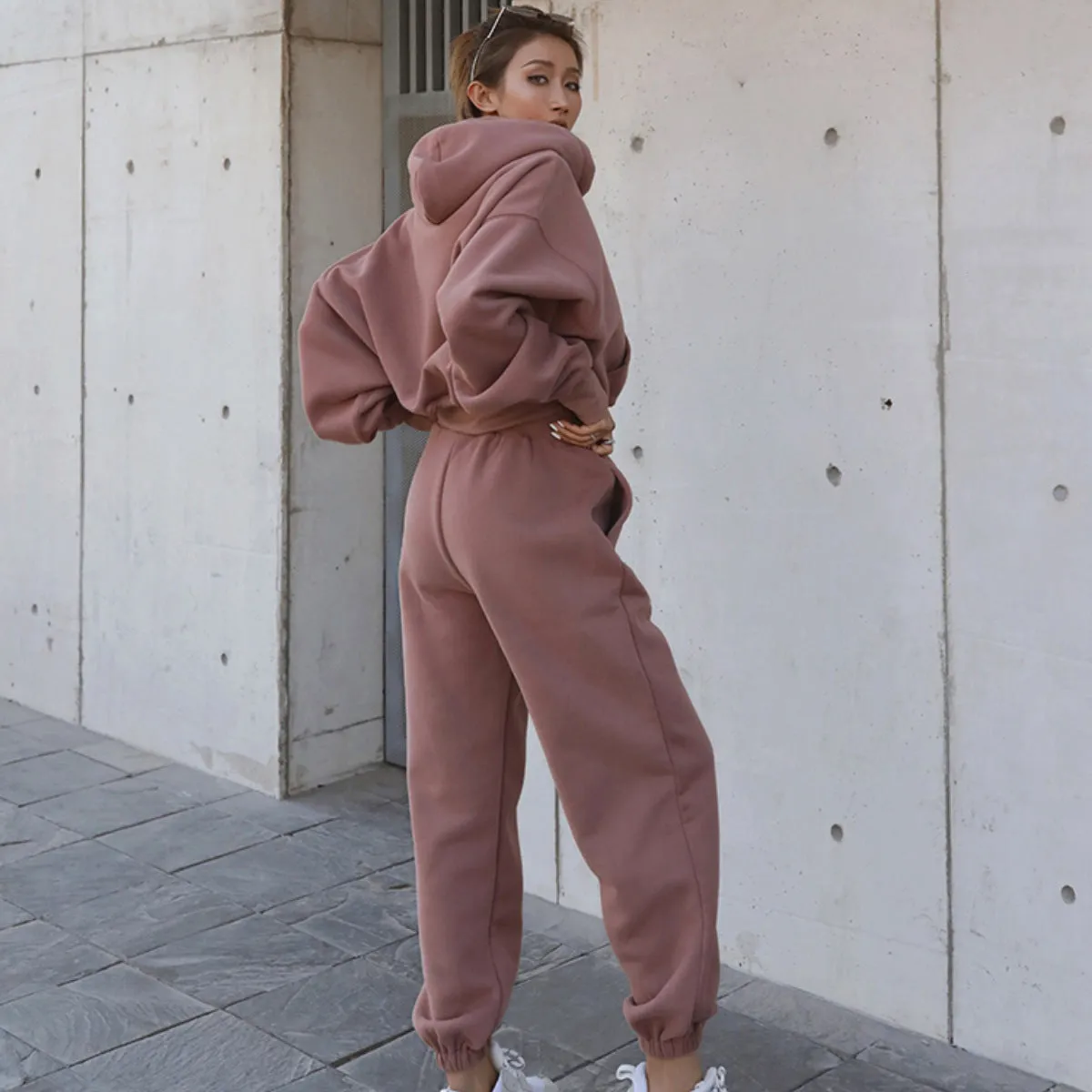 Wjczt 2000s fashion 2024 Autumn and Winter Women's New Casual Sweater Jacket Sports Suit Women's Fashion Casual