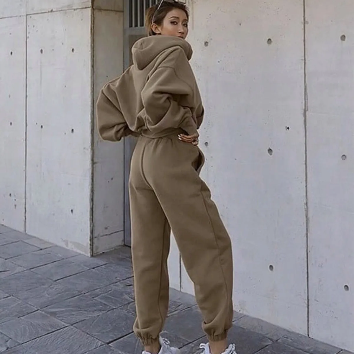 Wjczt 2000s fashion 2024 Autumn and Winter Women's New Casual Sweater Jacket Sports Suit Women's Fashion Casual