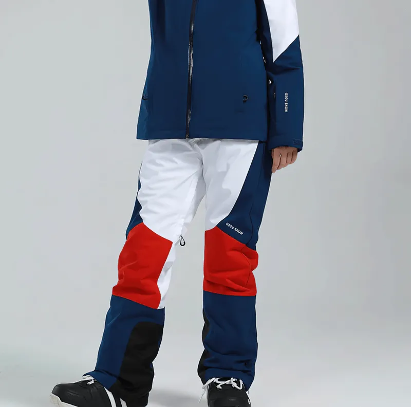 Women's High Waist Snow Pants with Waterproof Zipper Pockets - SF0694