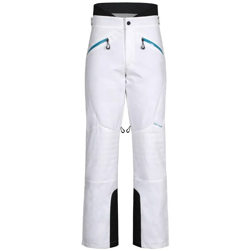 Women's High Waist Snow Pants with Waterproof Zipper Pockets - SF0694