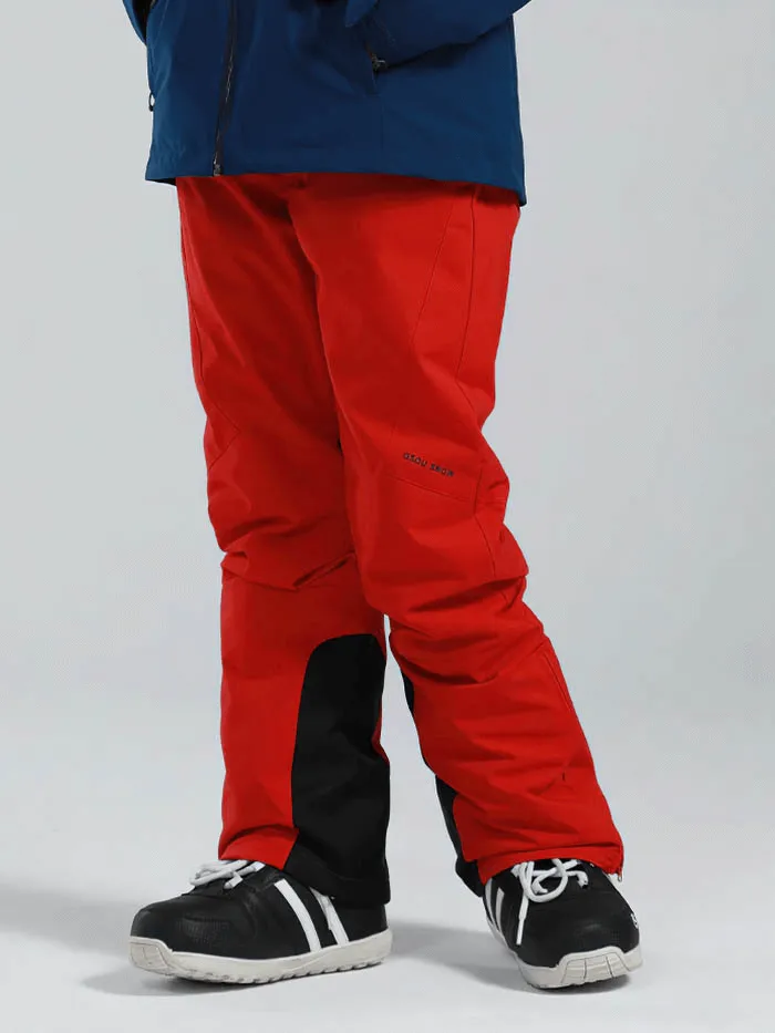 Women's High Waist Snow Pants with Waterproof Zipper Pockets - SF0694