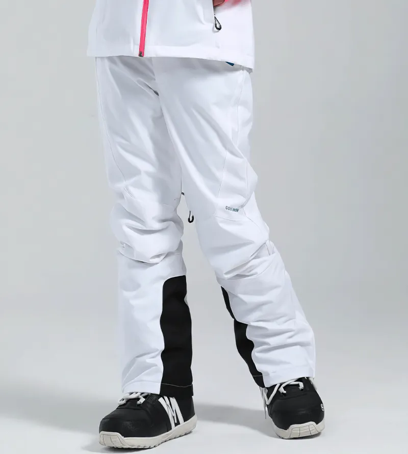 Women's High Waist Snow Pants with Waterproof Zipper Pockets - SF0694