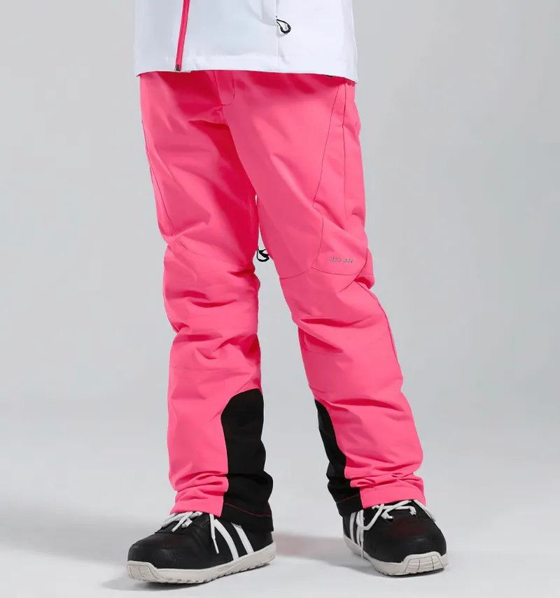 Women's High Waist Snow Pants with Waterproof Zipper Pockets - SF0694