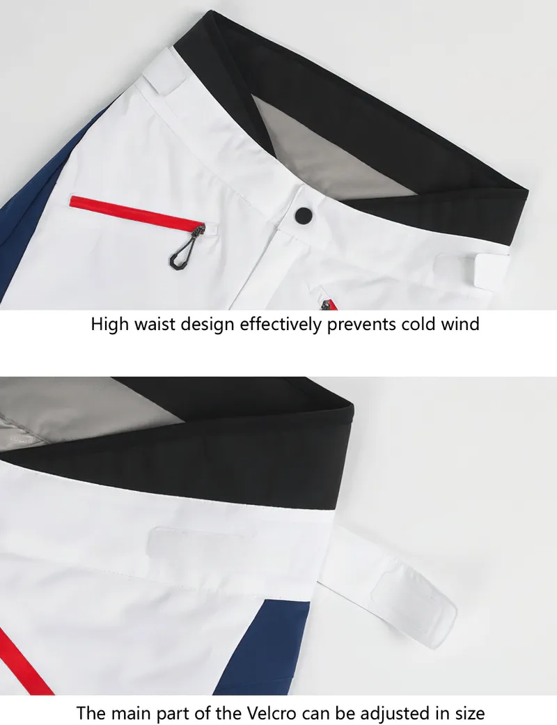 Women's High Waist Snow Pants with Waterproof Zipper Pockets - SF0694