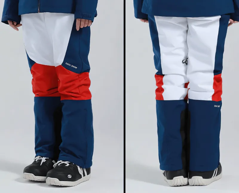 Women's High Waist Snow Pants with Waterproof Zipper Pockets - SF0694