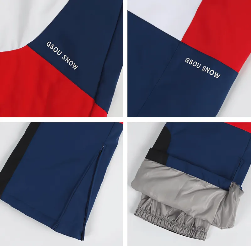 Women's High Waist Snow Pants with Waterproof Zipper Pockets - SF0694