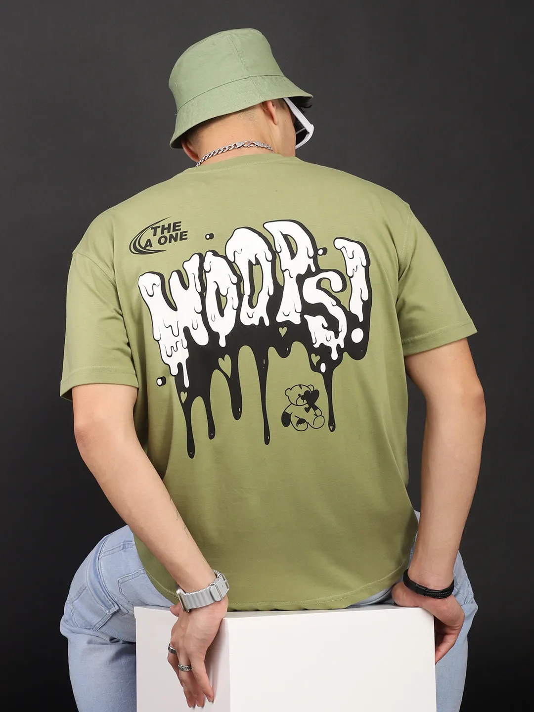 Woops! Oversized Green T-Shirt