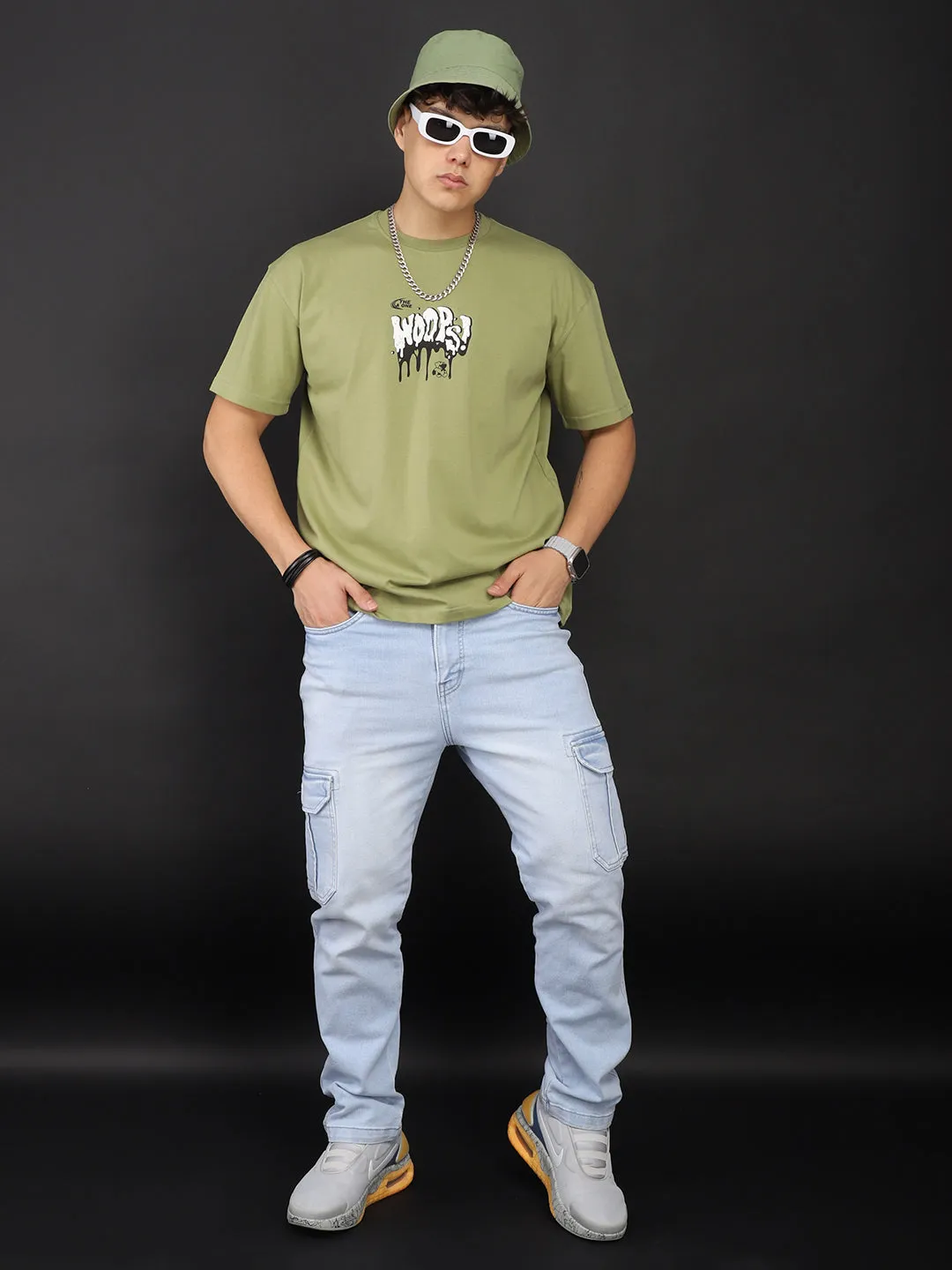 Woops! Oversized Green T-Shirt